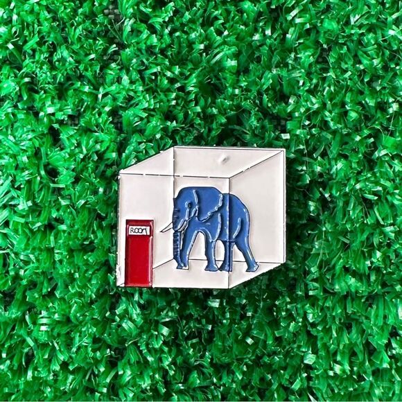 Elephant in the Room Funny Enamel Pin/ Brooch - Picture 6 of 6